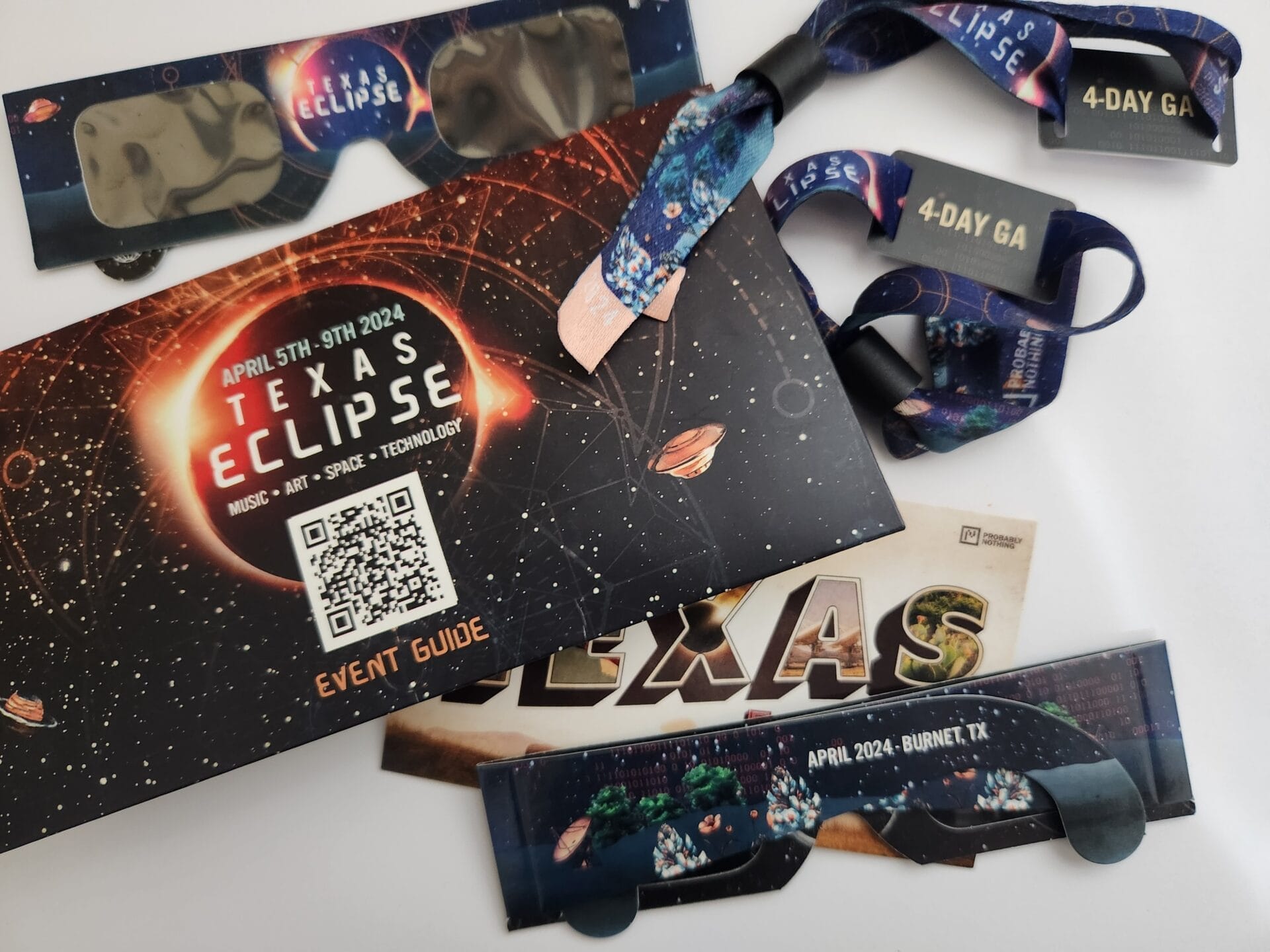 Texas Eclipse Wristbands and Glasses