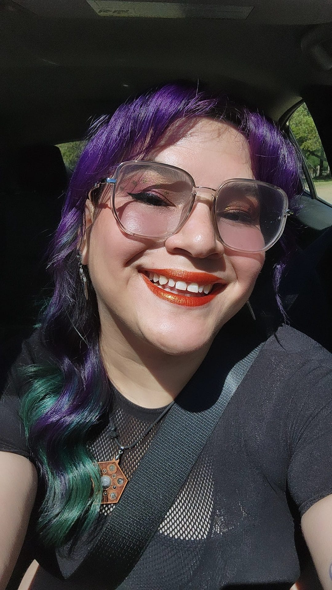 Ready for Texas Eclipse Festival, Tanya, of @Audiotism_Tanya shares a bright smile