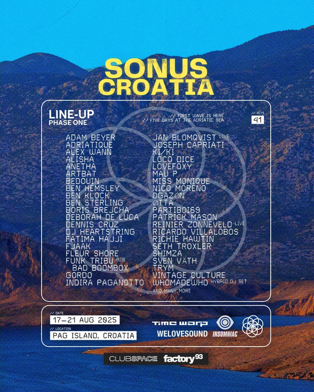 Sonus Croatia Reveals Phase One Line-Up for 2025 Alongside New Insomniac Partnership
