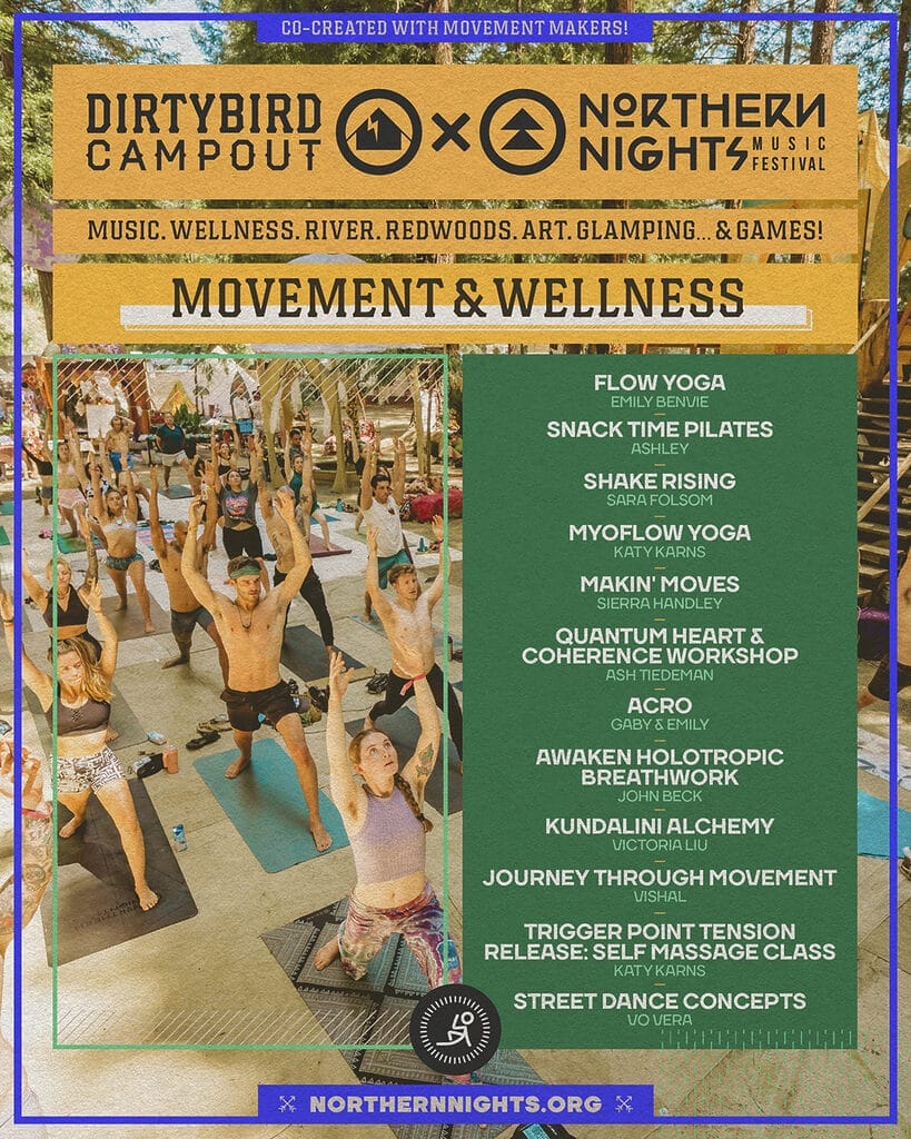 Dirtybird Campout x Northern Nights Reveal Games, Wellness, and VIP Experiences for 2025 Festival 7 Movement Wellness