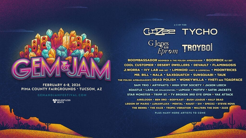 Gem & Jam Festival Returns to the Sonoran Desert for Its 17th Edition in 2026 6 FB Event Gem Jam FullFlyer