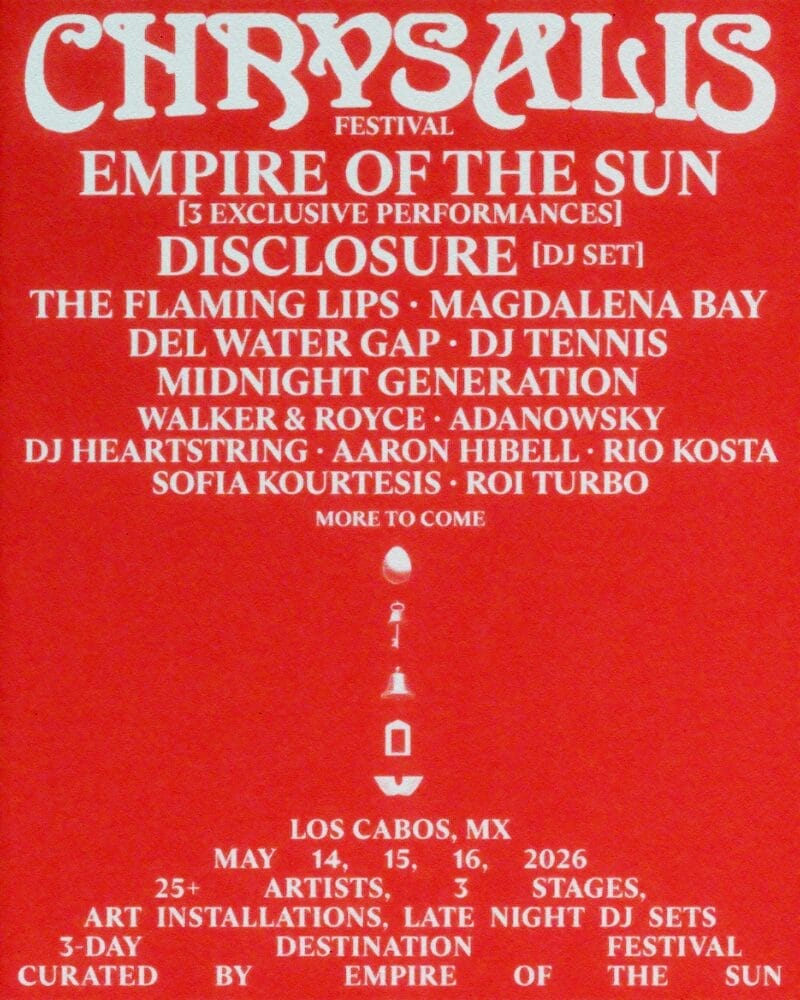 EMPIRE OF THE SUN’S ‘CHRYSALIS’ ANNOUNCES INAUGURAL LINEUP